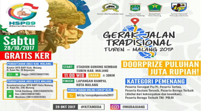 
Peringati Hari Sumpah Pemuda, KNPI Malang Munculkan Lagi Gerak Jalan Turen – Malang