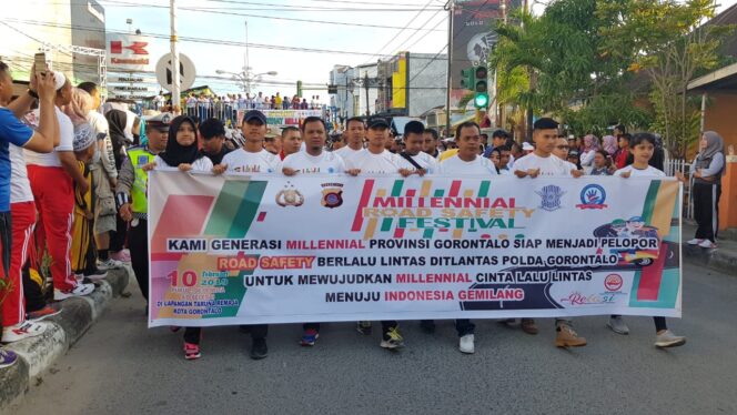 
Kampanye Millennial Road Safety Festival di Gorontalo Berlangsung Meriah