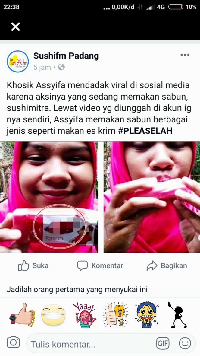 
Heboh di Dunia Maya, Ibu Muda Asal Probolinggo Gemar Ngemil Sabun