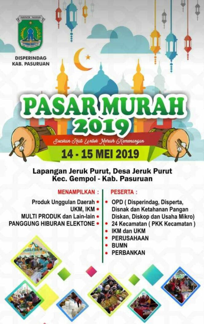 Cari Sembako Murah? Datang Langsung di Pasar Murah Ramadan yang Digelar Pemkab Pasuruan