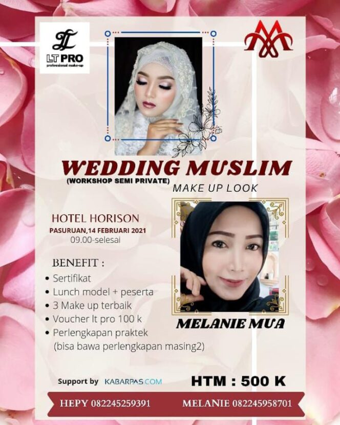 
Yuk, Ikutan Workshop Rias Pengantin Bersama Melanie MUA Pasuruan