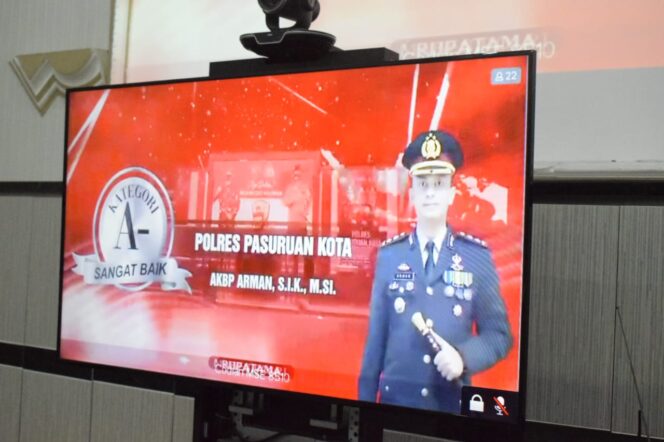 Polres Pasuruan Kota Raih Penghargaan Predikat Pelayan Publik Sangat Baik dari Kemenpan RB