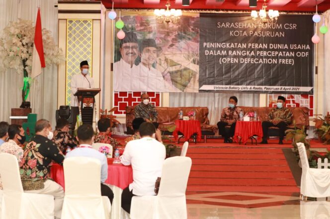 
Hadiri Sarasehan Forum CSR, Gus Ipul Ajak Perusahaan Berkontribusi Bangun 1000 Jamban Keluarga