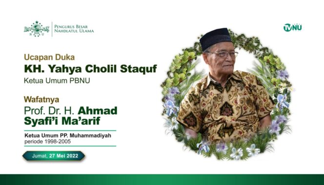 
PBNU Sampaikan Bela Sungkawa Atas Wafatnya Buya Syafii Maarif