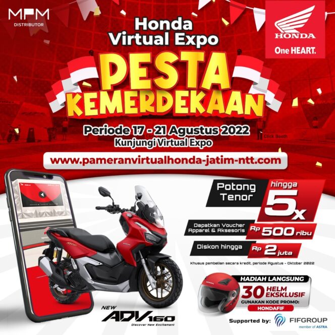 
Rayakan Pesta Kemerdekaan Bersama Honda, Dapatkan Cashback hingga Rp 2 Juta