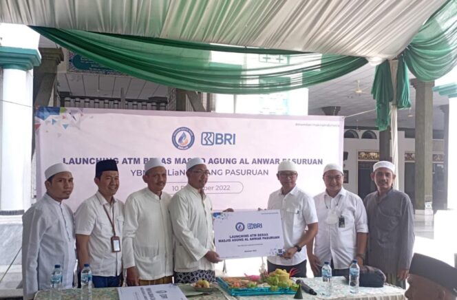 
BRI Cabang Pasuruan Launching ATM Beras di Masjid Agung Al-Anwar