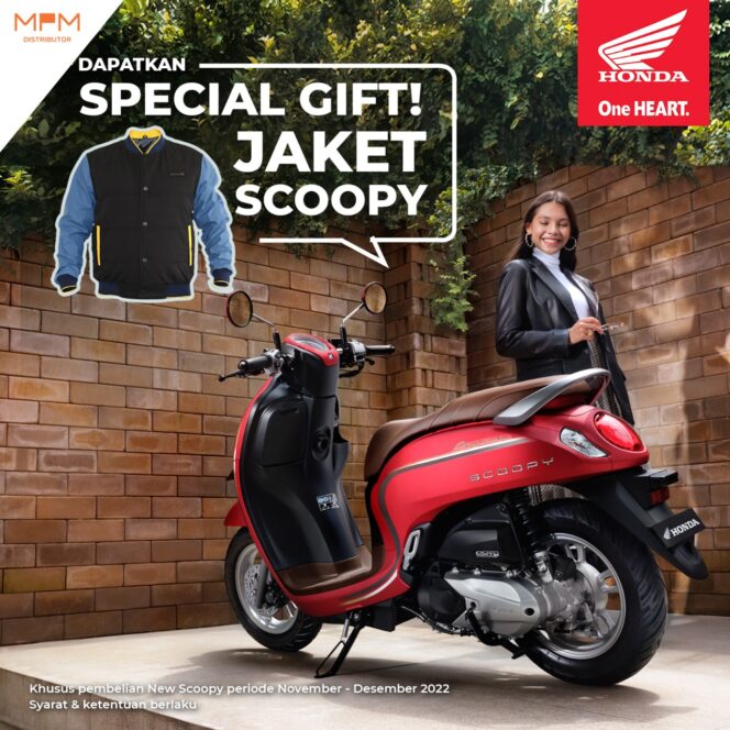 
Beli Honda Scoopy Sekarang, Dapatkan Jaket Ekslusive