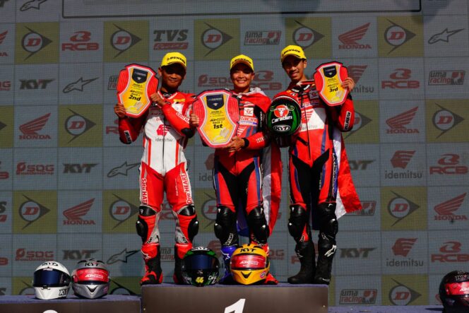
Rheza Podium Kedua ARRC China, Astra Honda Pastikan Juara Asia