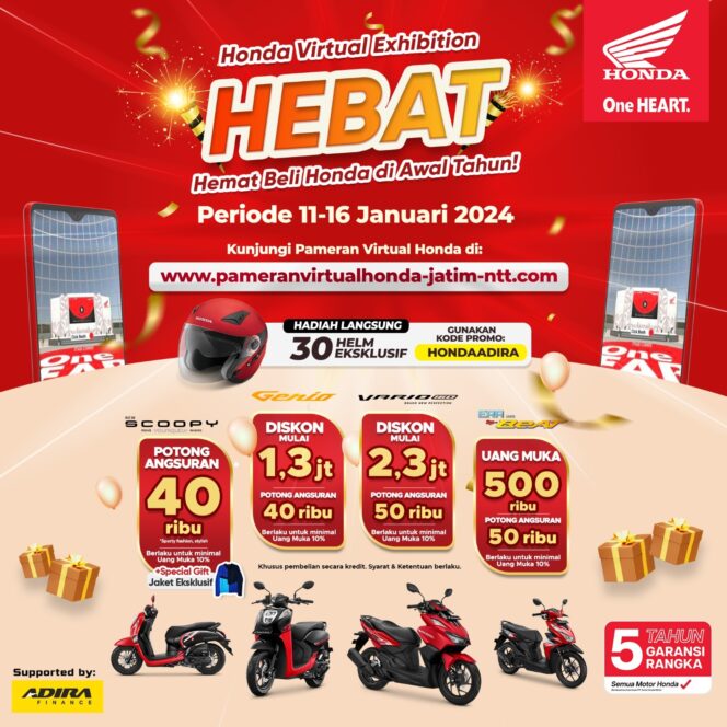 
Jalajahi Beragam Produk dan Varian Sepeda Motor Honda di Pameran Virtual Honda