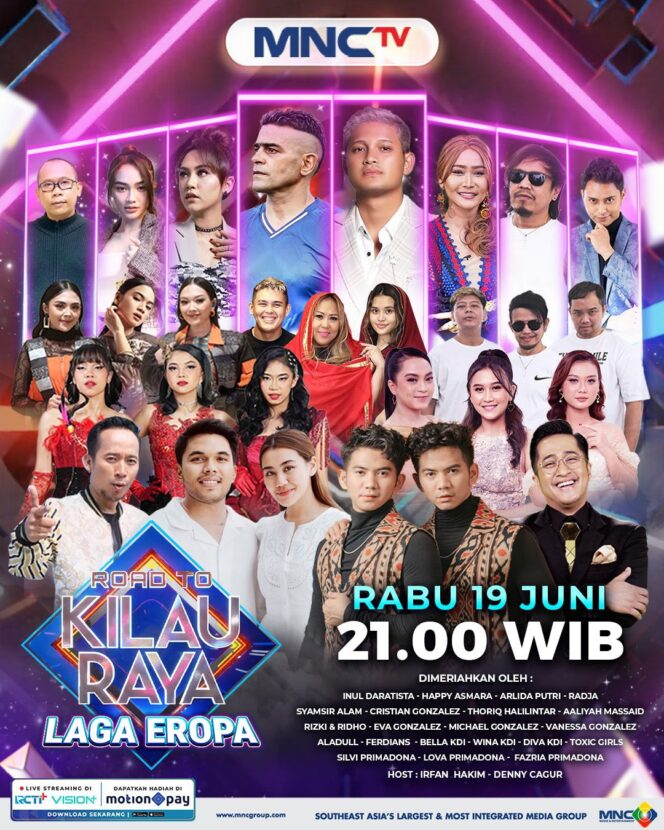 
Malam Ini, Road To Kilau Raya ‘Laga Eropa’ Hadirkan Sejumlah Artis Top