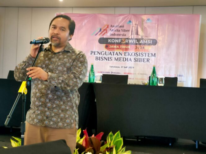 
Pembukaan Konferwil III AMSI Jatim Ketum AMSI Tekankan Pentingnya Ekosistem Media Digital