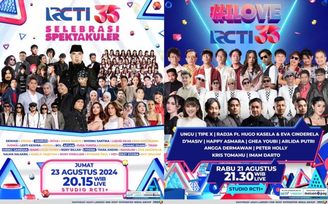 
Spektakuler RCTI 35 dan Konser I Love RCTI Hadirkan Artis Papan Atas