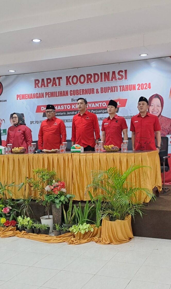 Sekjen PDI-P Hasto Pimpin Rakor Pemenangan Pilkada di Trenggalek