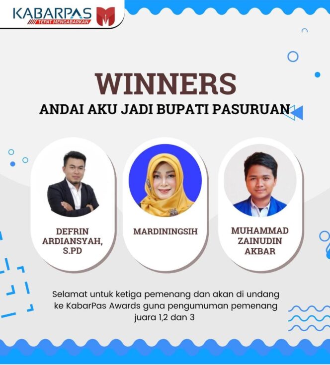 
Daftar Pemenang Lomba Karya Tulis “Andai Aku Jadi Bupati Pasuruan”