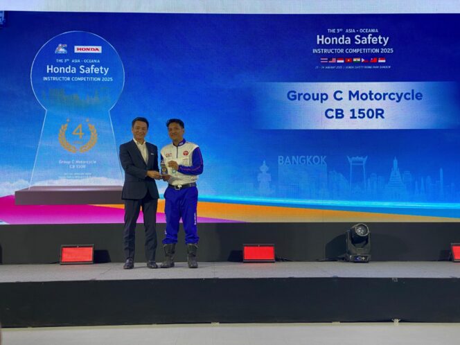 
Instruktur Safety Riding MPM Honda Jatim Kembali Raih Prestasi di Level Asia & Oceania