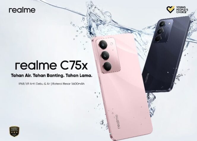 
Realme C75x Resmi Hadir Menjadi Smartphone Tahan Air dengan IP69 Paling Terjangkau di Kelasnya