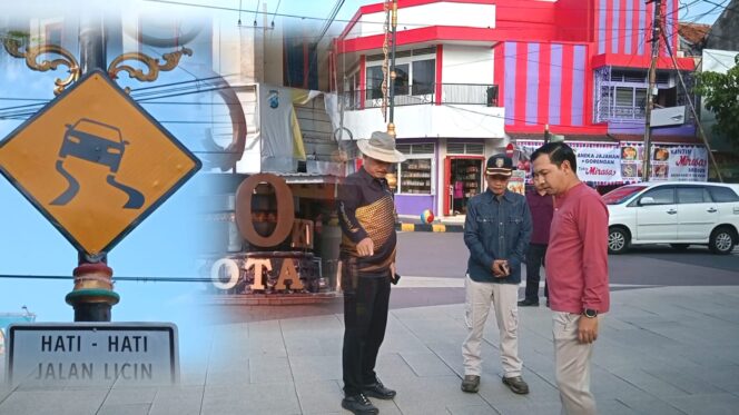 
Tancap Gas, Walikota dan Wakil Walikota Madiun Perbaiki Jalan di Titik Nol Kilometer