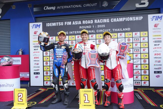 
CBR250RR Double Winner, Astra Honda Borong 5 Podium di ARRC Buriram