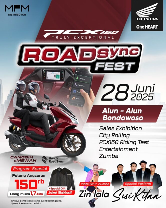
PCX160 Roadsync Fest Siap Ramaikan Bondowoso, Ayo Datang dan Rasakan Keseruannya!
