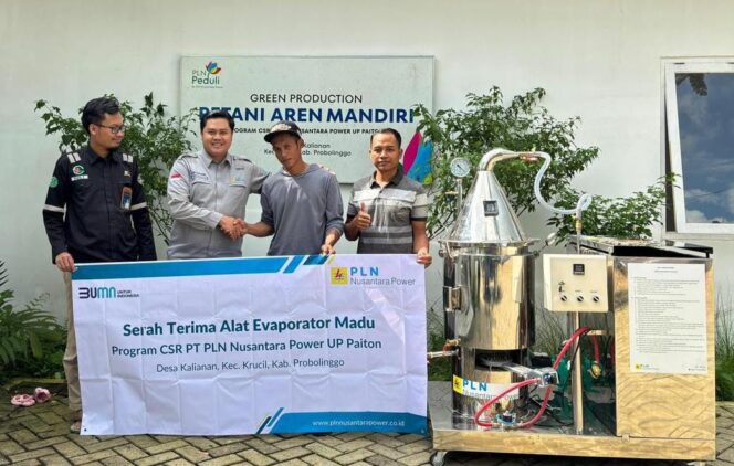 Dukung Petani Tingkatkan Kualitas Produk, PT. PLN Nusantara Power UP Paiton Serahkan Bantuan Evaporator Madu