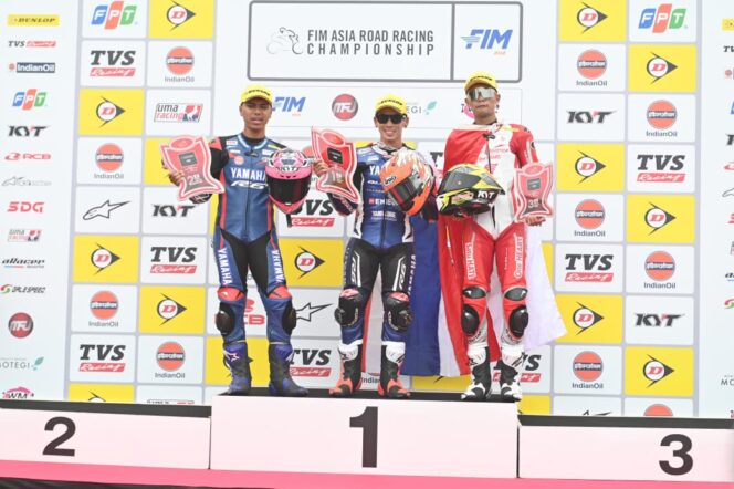 
Pebalap AHM Raih Podium Race Pertama ARRC Jepang