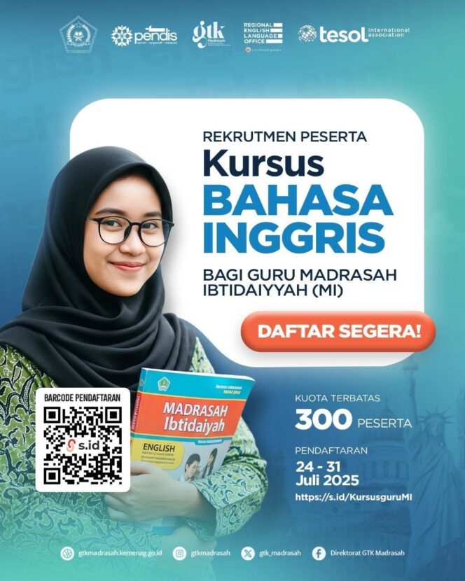 
Kejar Kompetensi Dasar Abad 21, Kemenag Gelar Kursus Bahasa Inggris untuk Guru MI