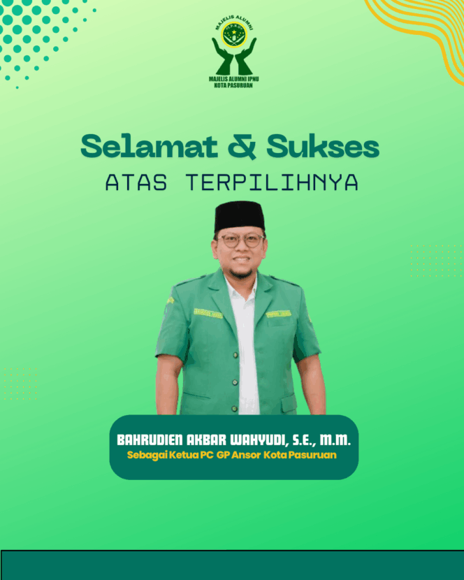 
Bahrudien Akbar Terpilih Jadi Ketua GP Ansor Kota Pasuruan Masa Khidmad 2025-2029