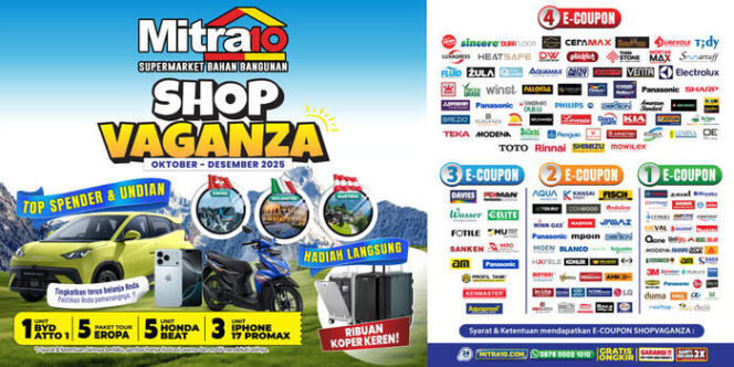 
Grand Prize Shopvaganza 2025: Liburan ke Eropa! Saatnya Tingkatkan Transaksi di Mitra10