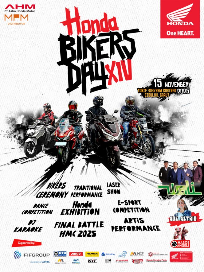 
Semarak Puncak Honda Bikers Day 2025, Puluhan Ribu Bikers akan Kunjungi Garut