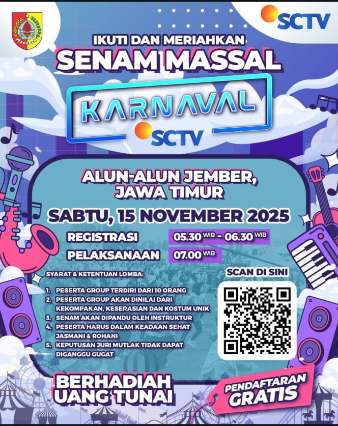 
Jember Jadi Pusat Event Nasional, Karnaval SCTV Hadir 15–16 November