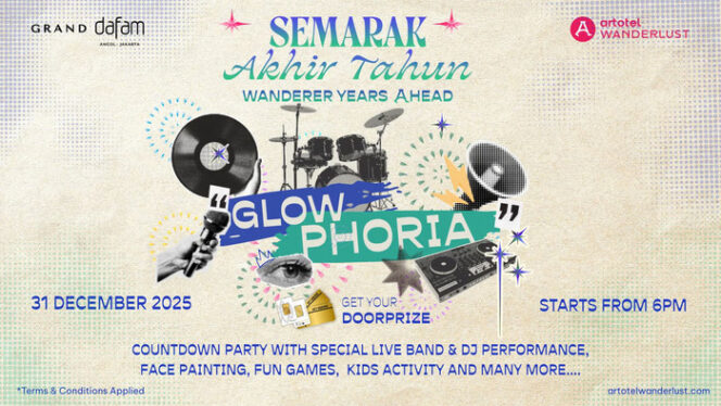 
Rangkaian Kemeriahan “Semarak Akhir Tahun” Persembahan Artotel Wanderlust di Grand Dafam Ancol Jakarta