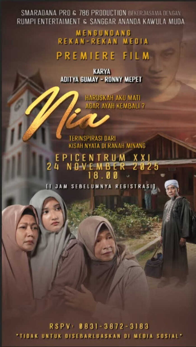 
Film “Nia” kisah dari desa kecil di Sumatera, menggugah nurani seluruh Negeri.