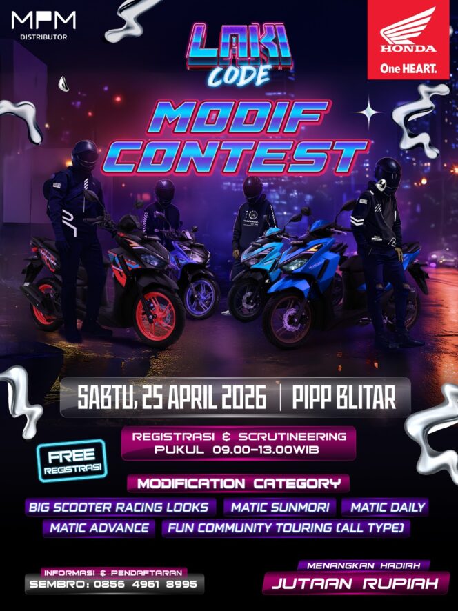 
Laki Code Hadir di Blitar, Sajikan Modif Contest hingga Night Ride Seru